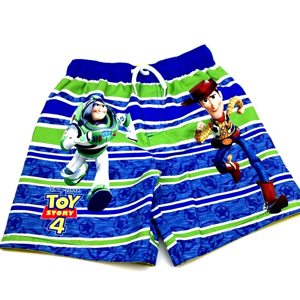 Disney Toy Story Swimming Trunks Size 3T Boys Shorts Drawstring Elastic Waist